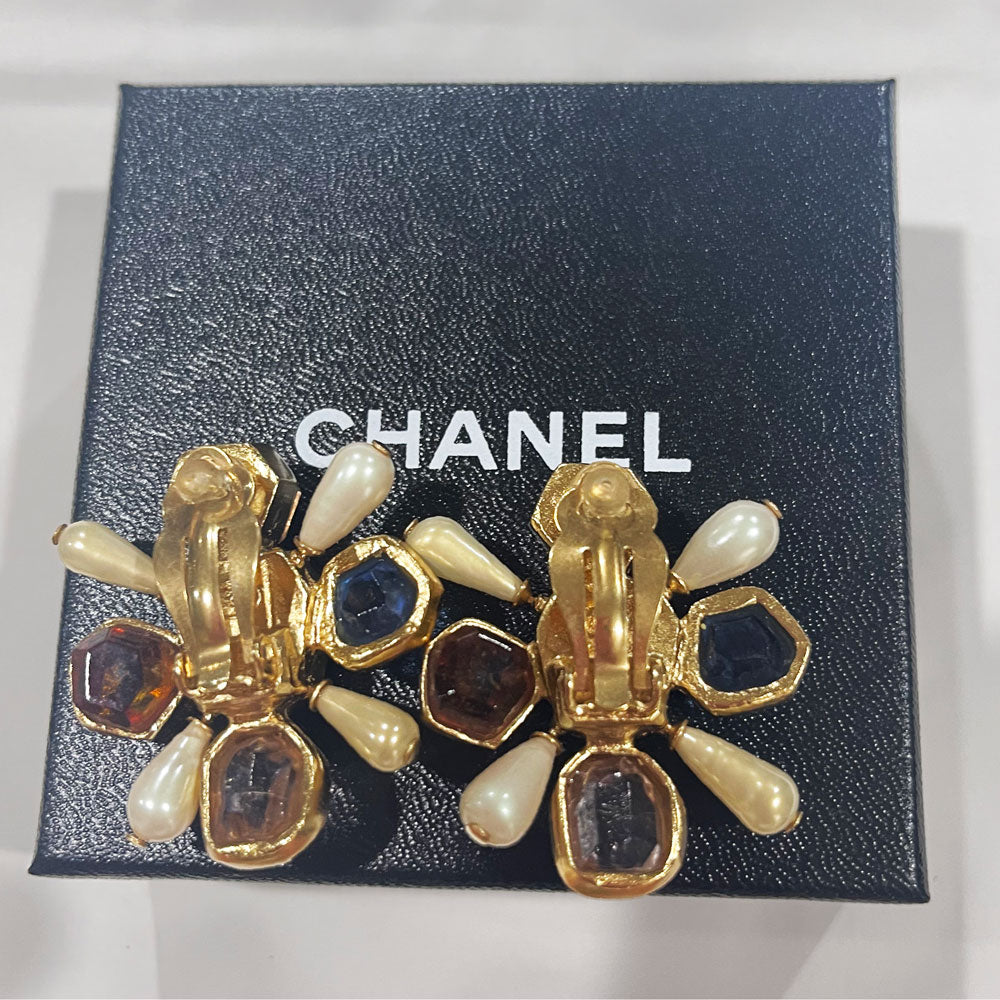 Chanel Gripoix Muilticolor Earrings