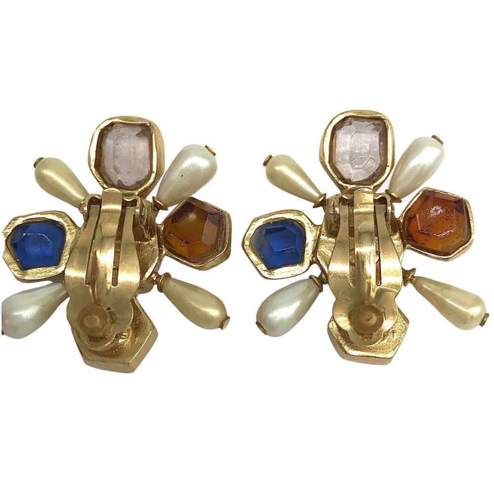 Chanel Gripoix Muilticolor Earrings