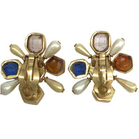 Chanel Gripoix Muilticolor Earrings