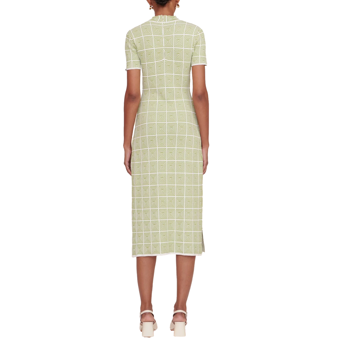 Staud Heli Moss Knit Midi Dress