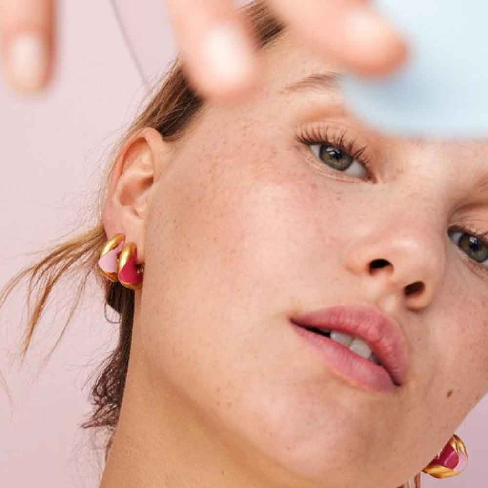 amelia earrings on model