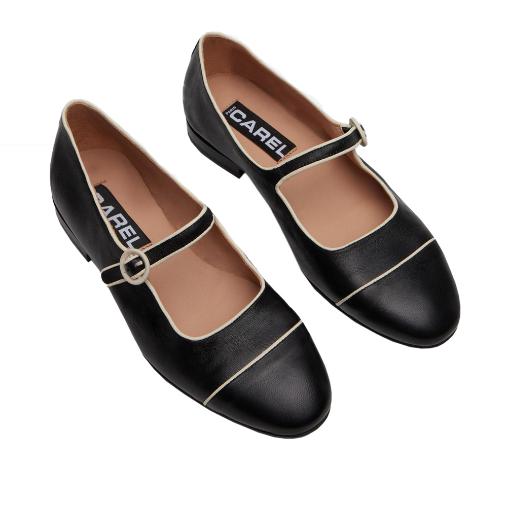 Carel Corail Black-leather-Mary-Jane