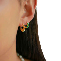 Traces of Enamel Paula Hoop Earrings