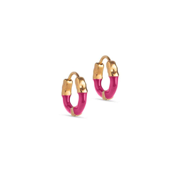 E279GM_13-mm_-Fuchsia-pink lina small hoop