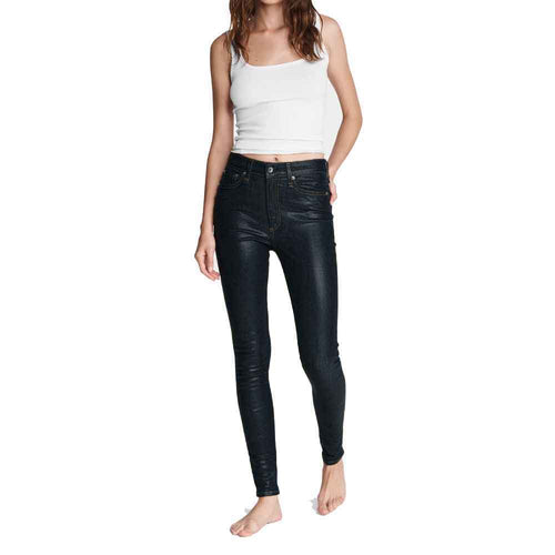 Nina High Rise Skinny Coated Jeans