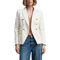 Rag & Bone Preston White Double-Breasted Blazer