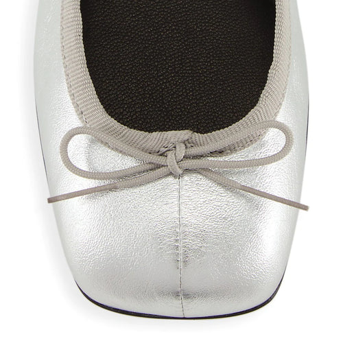 Rag Bone Joey Silver Ballet Flat