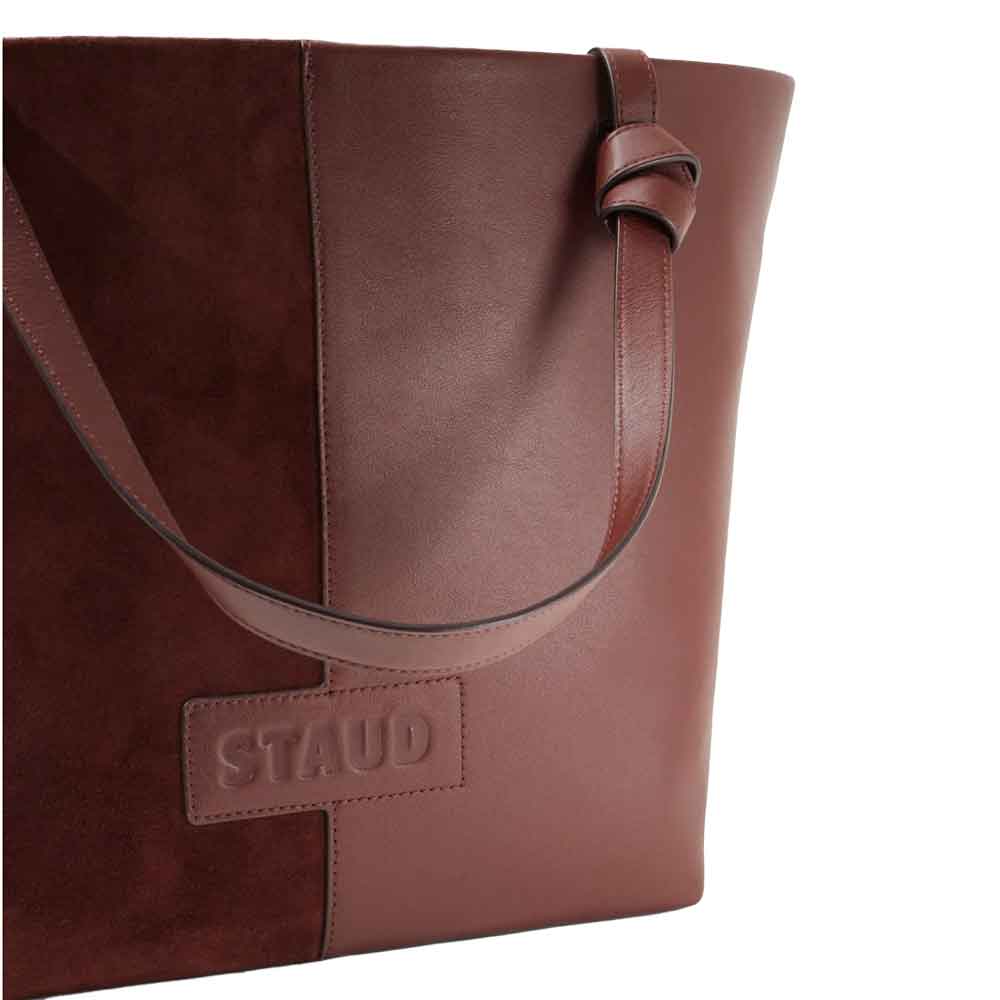 Staud Ida Tote Bag Mahogany