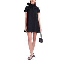 Staud Ilana Back Bow Mini Dress