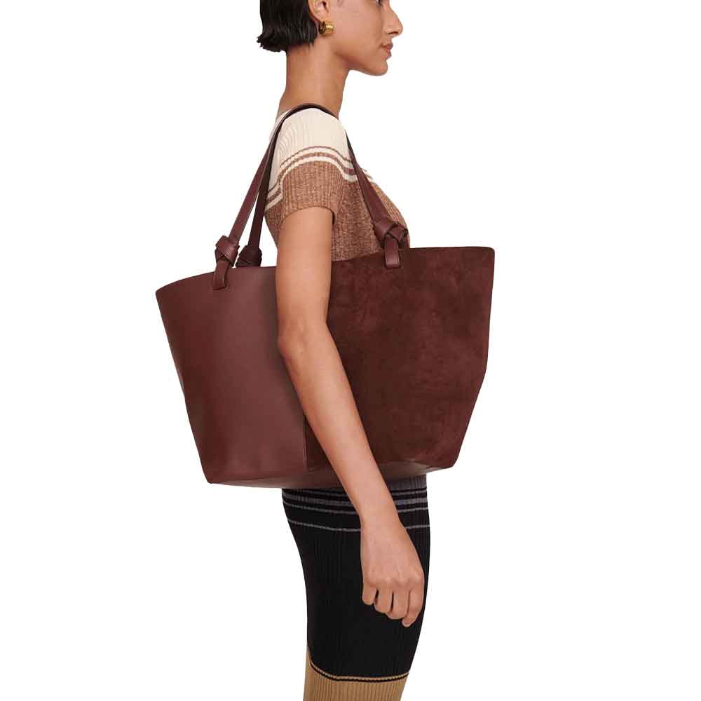 Staud Ida Tote Bag Mahogany