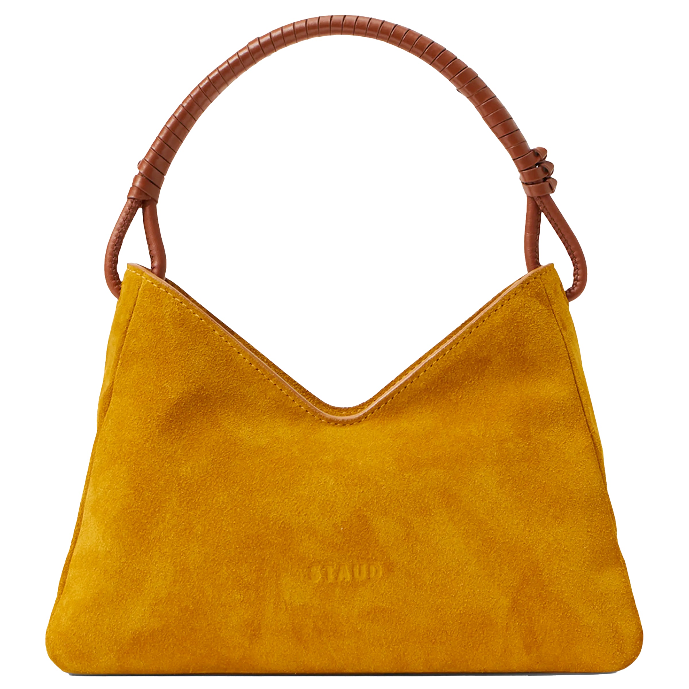 Valerie Ochre Suede Zip Top Shoulder Bag Staud GordonStuart