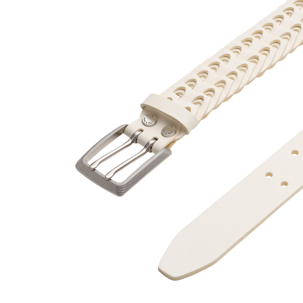 Rag & Bone White Woven South Dress Belt