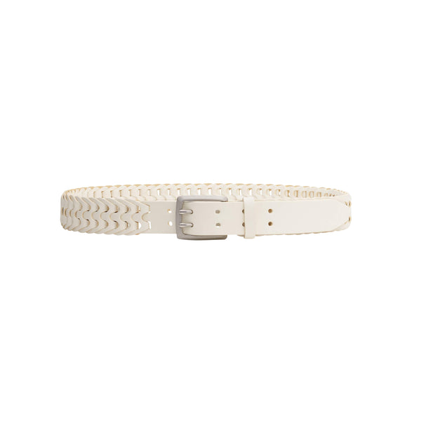 Rag & Bone White Woven South Dress Belt